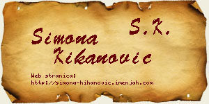 Simona Kikanović vizit kartica